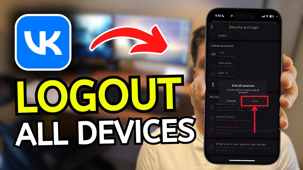 How to Logout All Devices on VK App - Logout of VK
