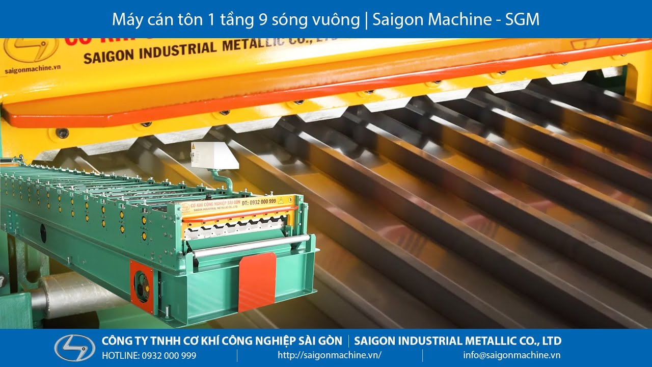 Thông Số Kỹ Thuật Máy Cán Tôn 9 Sóng Vuông