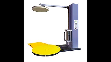 Pallet Turntable Stretch Wrapping Machine With Top Platen video youtube
