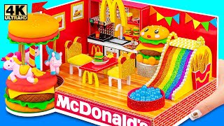 (AWESOME) Build McDonalds Kitchen, Amusement Park, Slide Pool ❤️ DIY Miniature Cardboard House