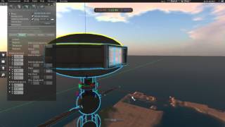 Testing Second Life's physics, freefalling space station!