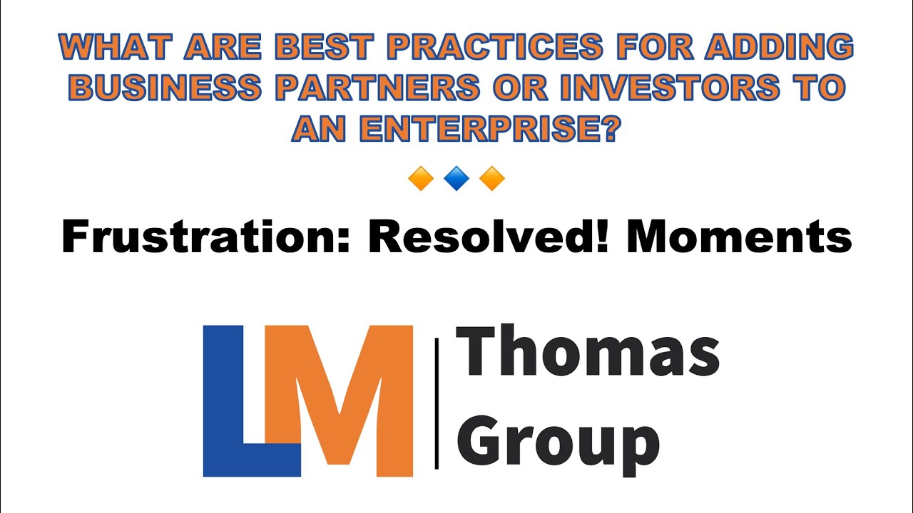 Frustration: Resolved! Moment - New Partnership Exchange of Considerations Phase