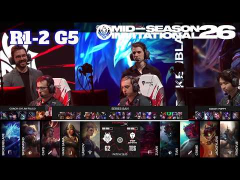TES vs G2 - Game 5 | Round 1 LoL MSI 2026 Main Stage | Top Esports vs G2 Esports G5 full