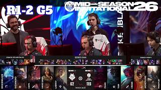 TES vs G2 - Game 5 | Round 1 LoL MSI 2026 Main Stage | Top Esports vs G2 Esports G5 full screenshot 1