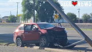 SUV VS Power Pole Crash on US Highway 50 in Swink, Colorado on May 23, 2026