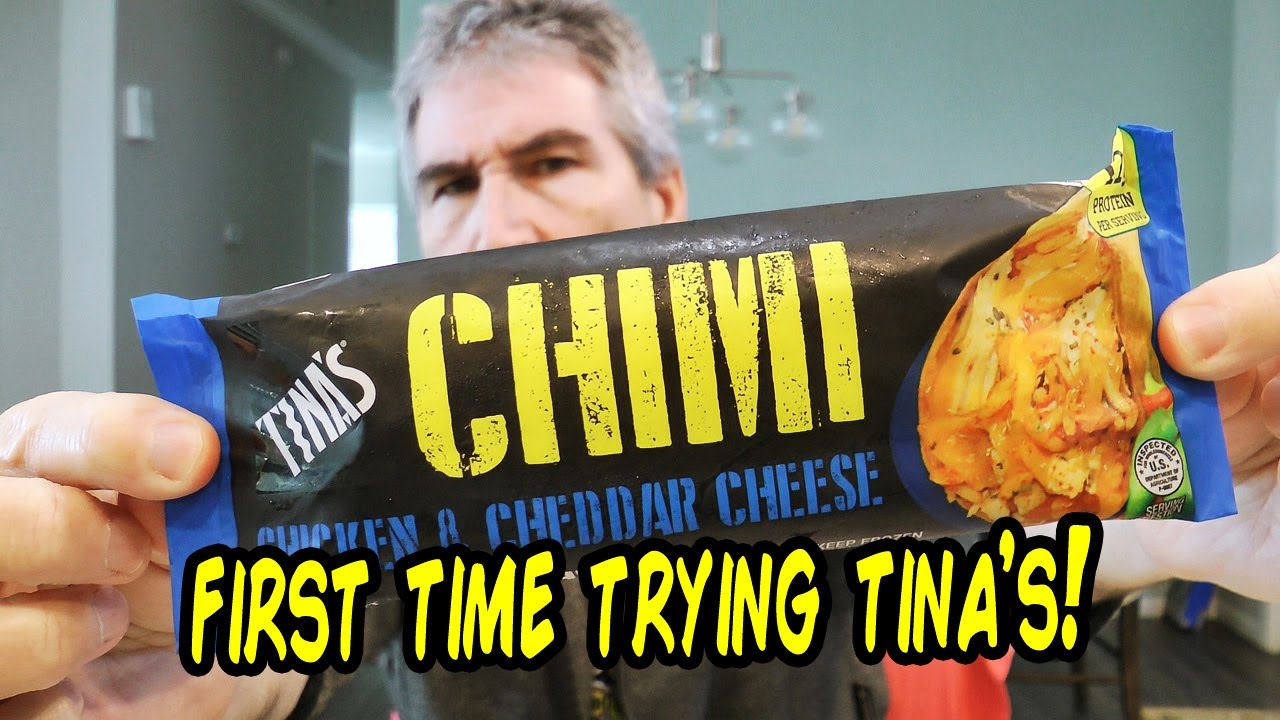 Tina's Chicken & Cheddar Cheese Chimi Review/Reaction 🌯😮 (Eating The