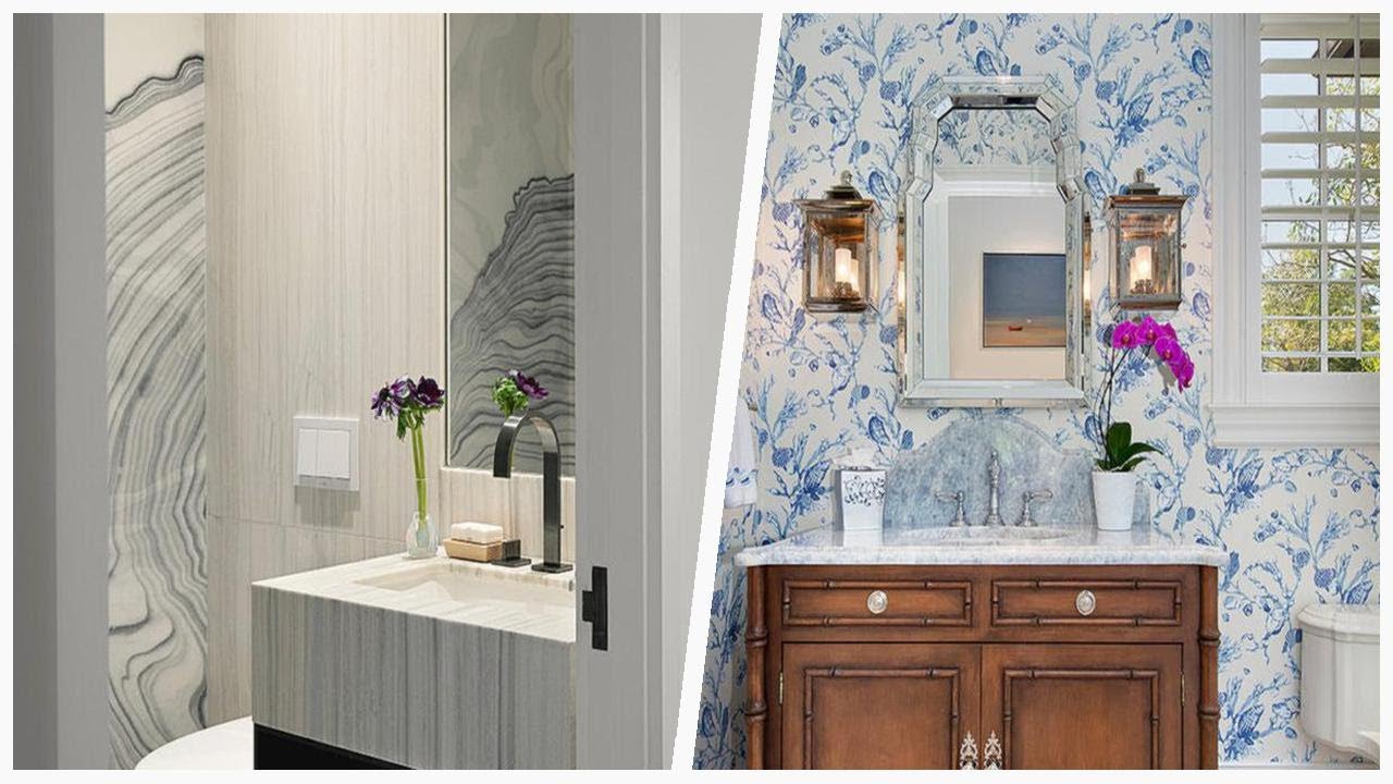 75 Small Powder Room With Marble Countertops Design Ideas You'll Love 💎 ...