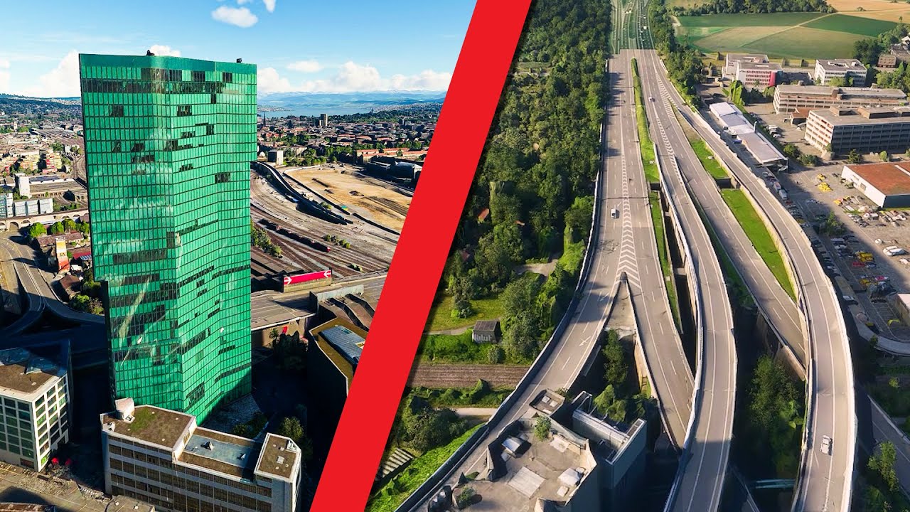 Flying over ZURICH (SWITZERLAND) – Microsoft Flight Simulator 2020