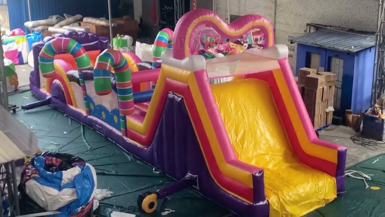 Latest 2024 Inflatable candy obstacle course