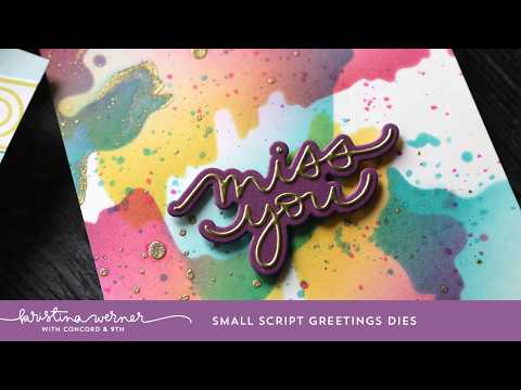 Small Script Greetings Dies by Kristina Werner