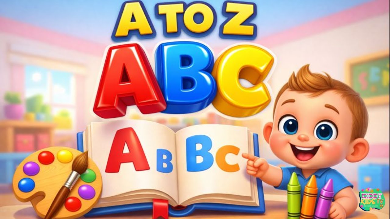 ABC Alphabet A to Z 🔤 | 3D Colors & Words | Learn Letters for Kids ...