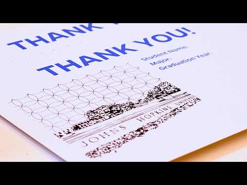 Notes of Thanks from Hopkins Scholars