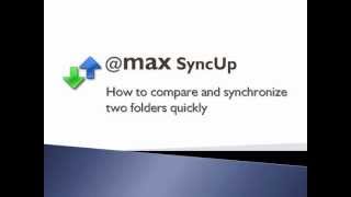 @MAX SyncUp: How to compare and synchronize two folders