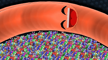 Slither.io 1 Giant Pro Snake vs 97779 Tiny Troll Snakes Epic Slitherio Gameplay