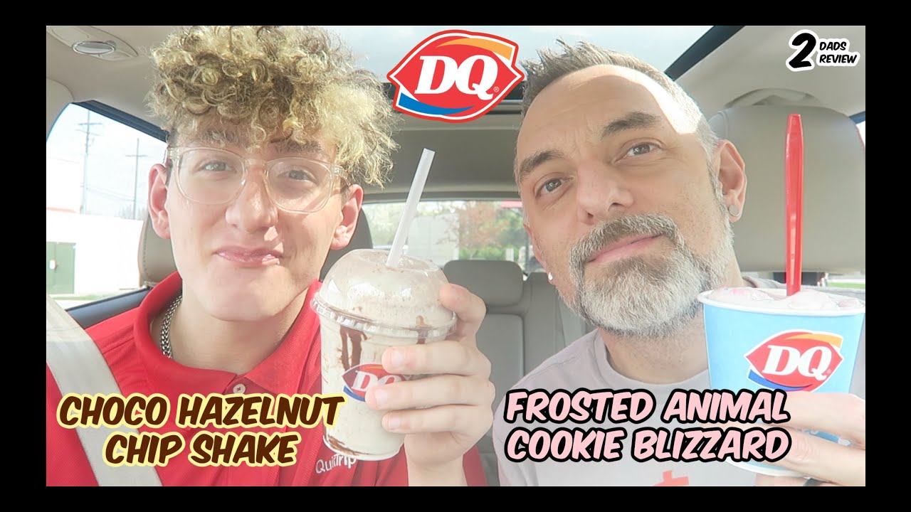 Dairy Queen Choco Hazelnut Chip Shake & Frosted Animal Cookie Blizzard