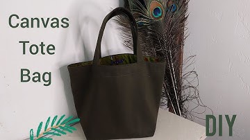DIY  How To Make An Unlined Canvas Tote Bag, Easy Sewing Tutorial