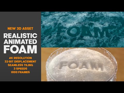 Realistic Animated Foam Material - 3D Asset Overview & Tutorial