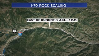Rock Scaling Work Is Taking Place Along I-70 Near Dumont