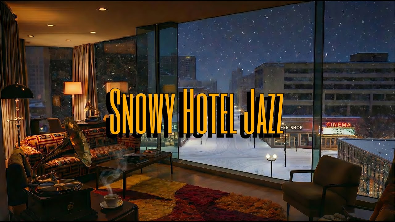 Vintage 1960s Jazz at a Snowy City Hotel ❄️🎷 | Midnight Noir Jazz