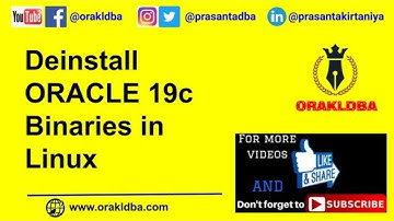 Deinstall Oracle 19c in Linux #oracle19c, #uninstalloracle, #oracledatabase19c