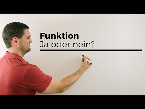 Video: Woher wissen Sie, ob etwas eine Funktion ist oder nicht?