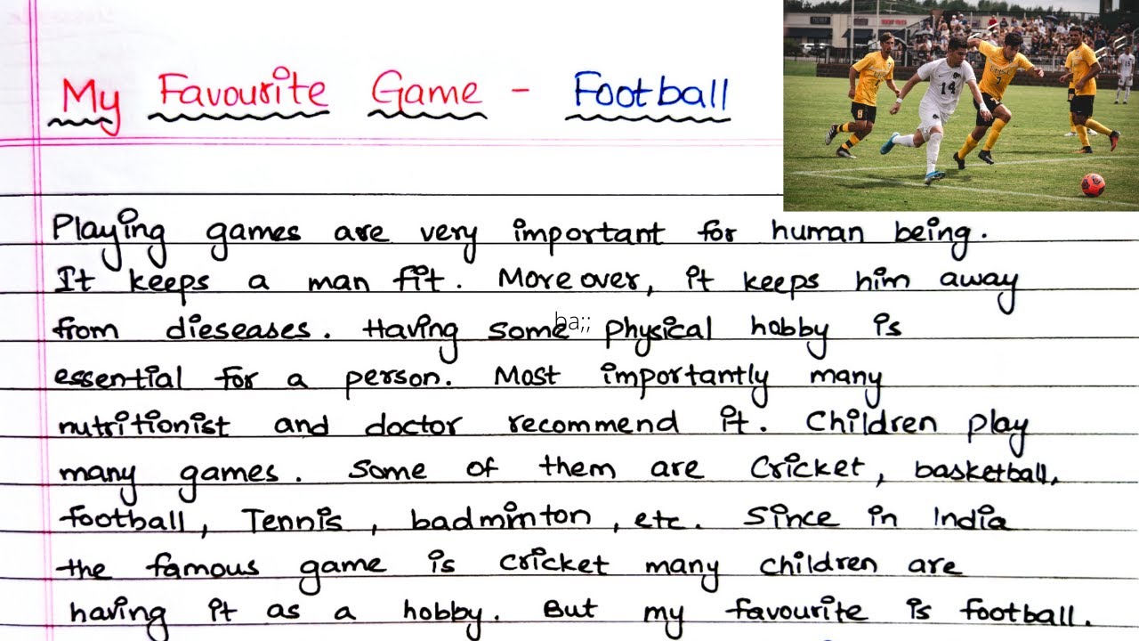 essay on my favourite game football