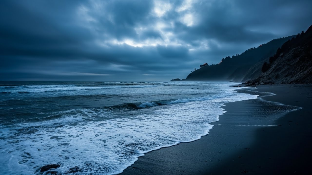 Let the Night Ocean Carry You to Sleep | Calming Waves for Insomnia and Overthinking