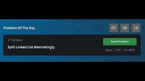 Split Linked List Alternatingly | 17 October 2024 | gfg POTD | Problem Of The Day gfg solution