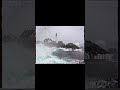 cold sea waves in early spring