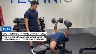 Alternate Dumbbell Bench Press Techniq