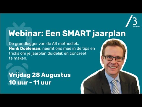 Webinar: Een (zo) SMART (mogelijk) jaarplan