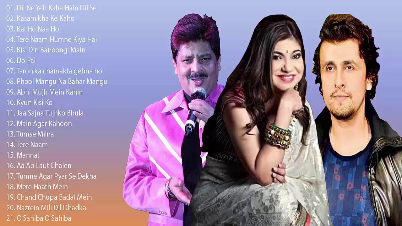 Best Heart Touching Hindi Songs Of UDIT NARAYAN ALKA YAGNIK SONU NIGAM   Evergreen Bollywood Songs