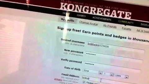 How to make a Kongregate account