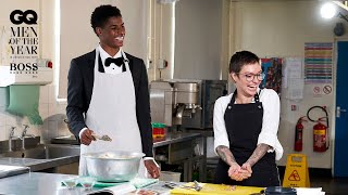 Marcus Rashford makes school dinners with Jack Monroe | GQ Men Of The Year 2020