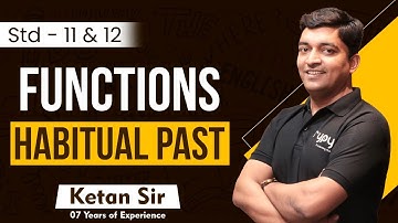 Functions English grammar🚀🚀 | Habitual Past🎯 | STD 11 English🔥 | STD 12 English Grammar Function🔥