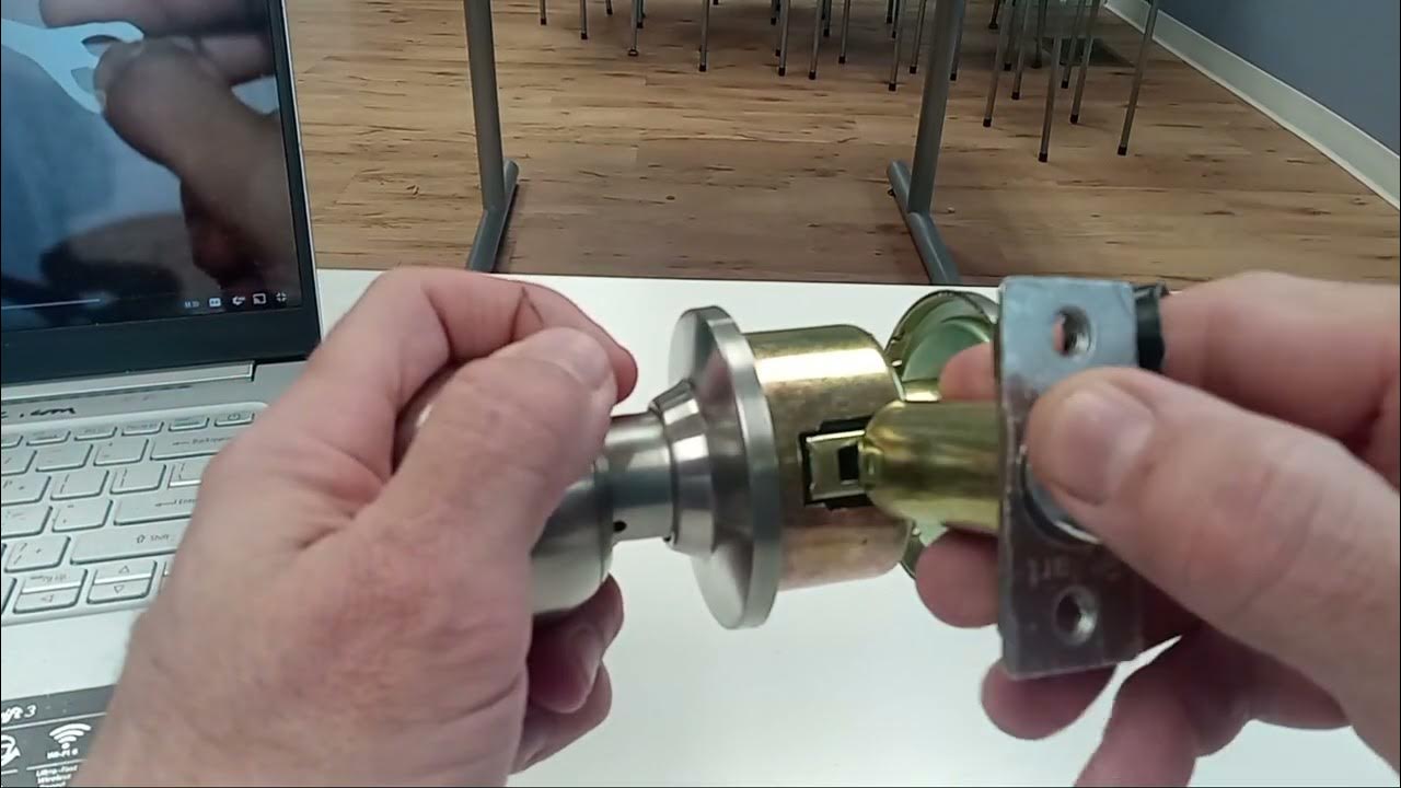 Rulart pushbutton door knob installation YouTube