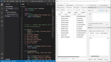 MEMBUAT DATABASE MENGGUNAKAN PYTHON DAN DB BROWSER SQLITE || UAS ALGORITMA PEMROGRAMAN UTY