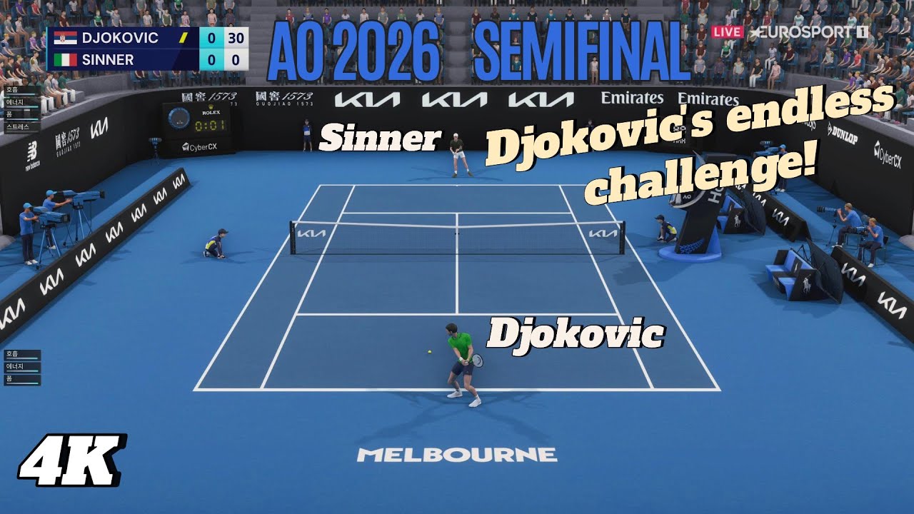 Tennis Elbow 4 - Epic semifinals! Gotta play it in-game! / AO 2026 / Djokovic vs Sinner🎾