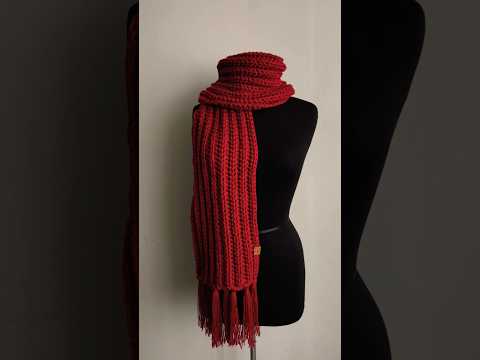 🤗 Así tejí está linda bufanda a crochet #knitting #crochet #ganchillo
