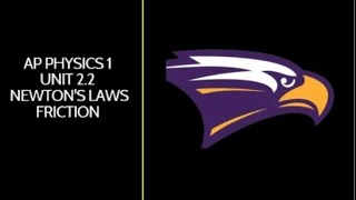 AP Physics 1 - Unit 2.2 - Friction