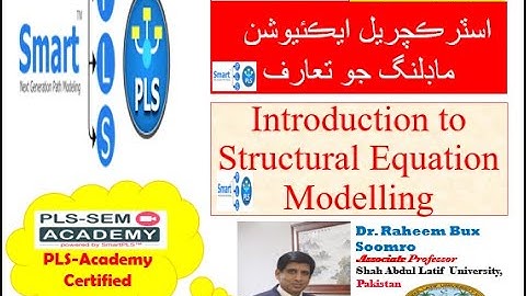 SmartPLS-SEM: Lecture 01 Introduction to Structural Equation Modeling  (ھي وڊيو سنڌي زبان ۾ آھي)