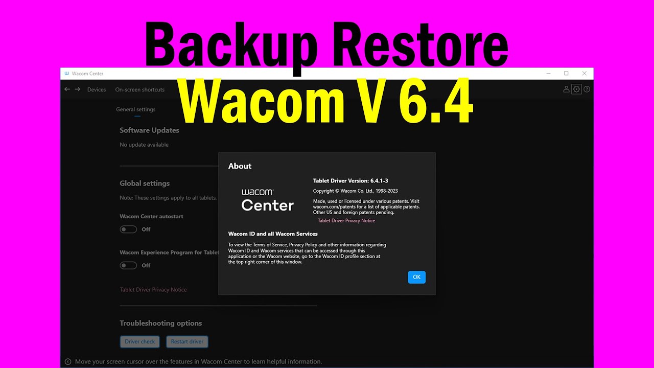 Backup & Restore Preferences Tablet version 6.4 2023 flaminkgosh