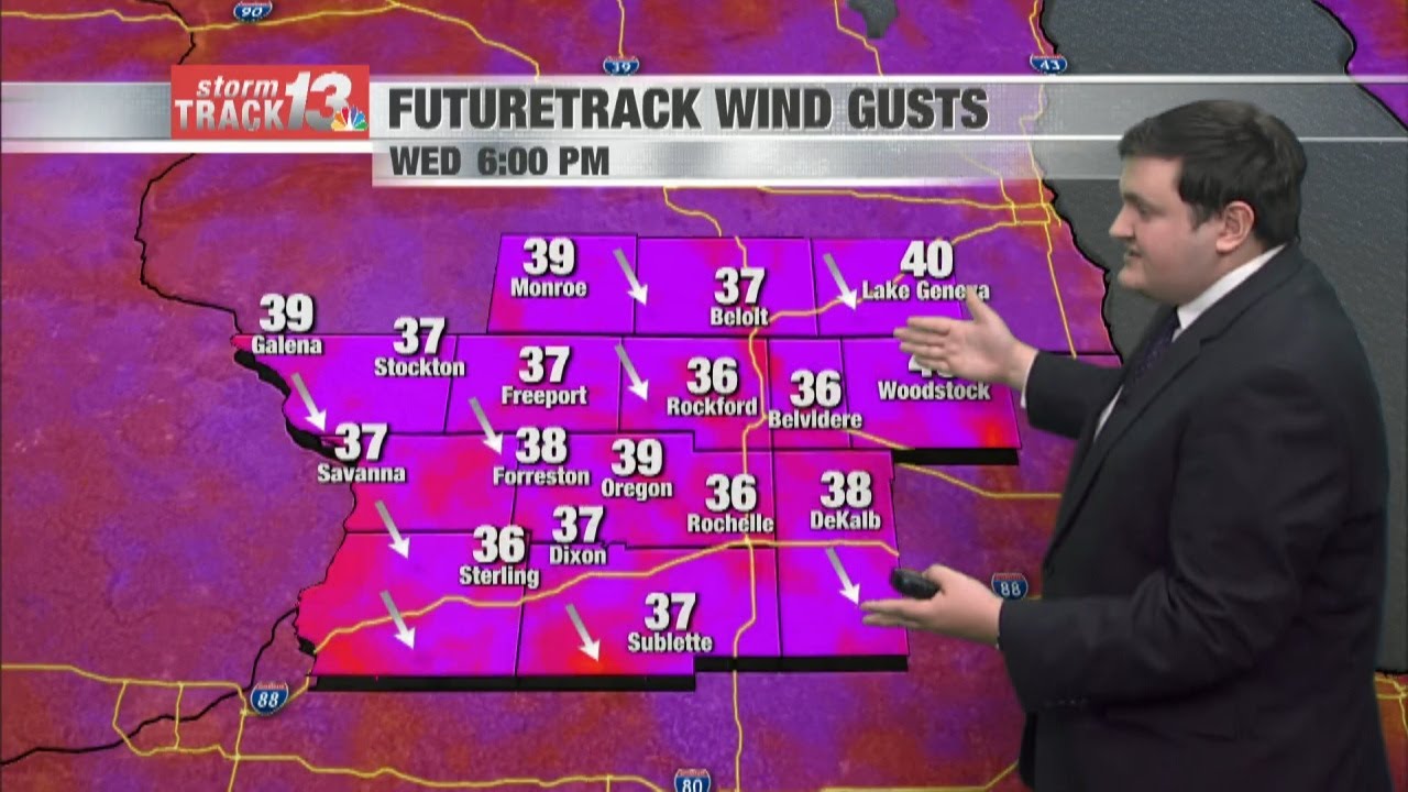 Snow showers and strong winds take us through Wednesday afternoon - YouTube