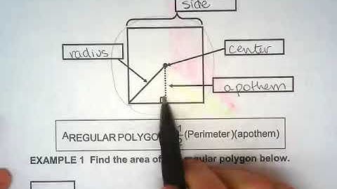 Area of Regular Polygons-Triangles & quadrilaterals