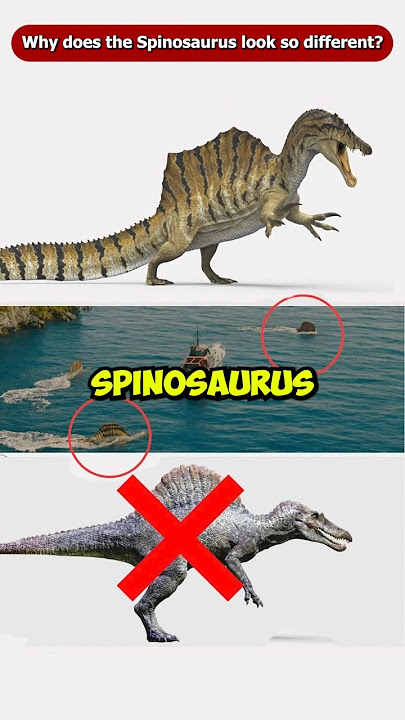 Why does the Spinosaurus from Jurassic World Rebirth Look so Different? #shorts #viral