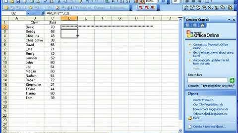 Microsoft Excel #09  Using the REPT Repeat Function   Neat