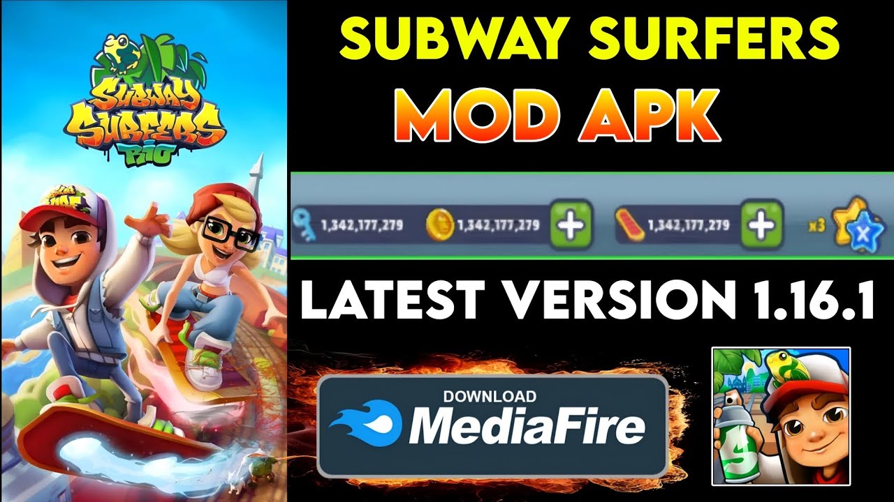Subway Surfers Mod Apk  subway surfers mod apk download midiafire 