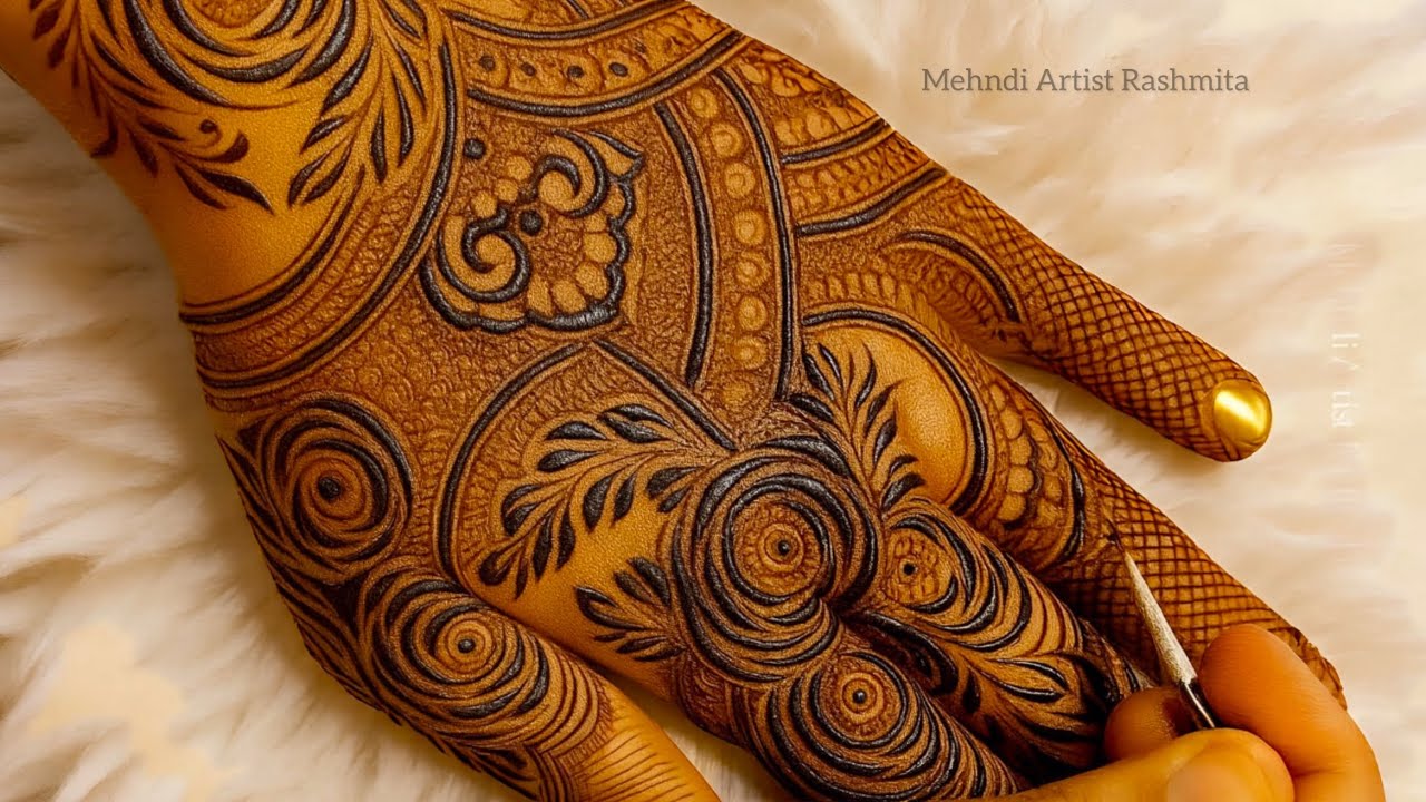 Gulf Mehndi Design with Indian Touch | Latest Arabic + Indian Style Henna 2025