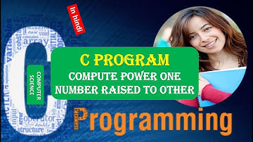C Program to Compute Power one Number raised to other IN HINDI