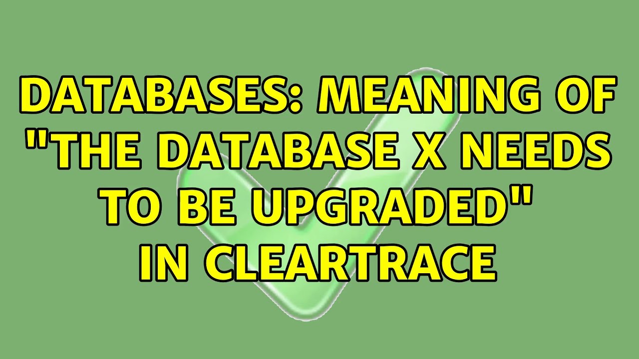Databases: Meaning of 